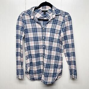 J. Crew Western Cottagecore Plaid Womens Shirt Size 0 Southwestern Rodeo Cowgirl